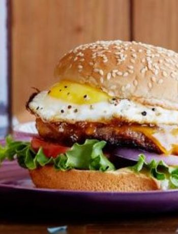 Hangover Breakfast Sausage-and-Egg Burger