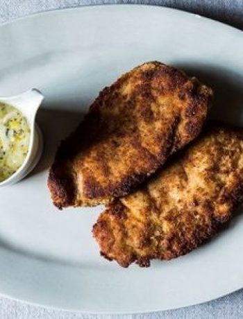 Turkey Schnitzel with Leeks and Butter Sage Sauce