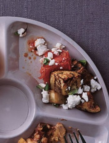 Herb-Roasted Eggplant with Tomatoes and Feta
