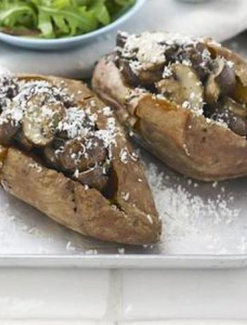 Sweet Potatoes With Mushrooms & Rosemary