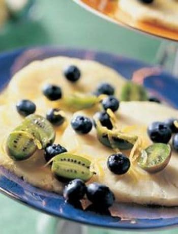 Pineapple, Blueberry, And Kiwi Fruit Dessert