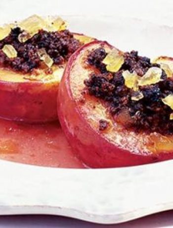 Chocolate & Ginger Baked Peaches
