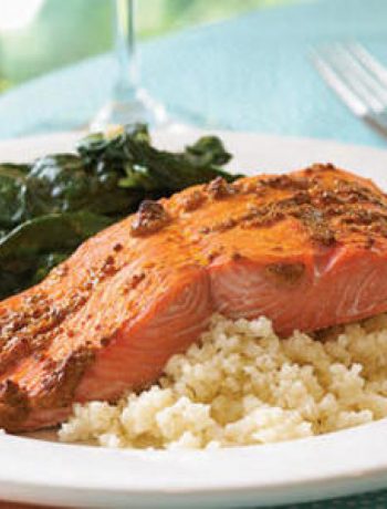 Spiced Salmon with Mustard Sauce