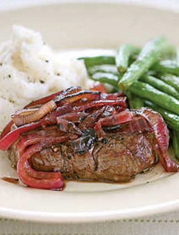 Tenderloin Steaks with Red Onion Marmalade