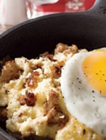 Sausage and Cheddar Grits with Fried Eggs recipes
