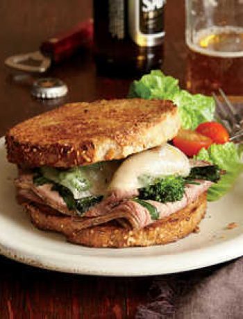 Roast Beef, Broccoli Rabe, and Provolone Sandwiches