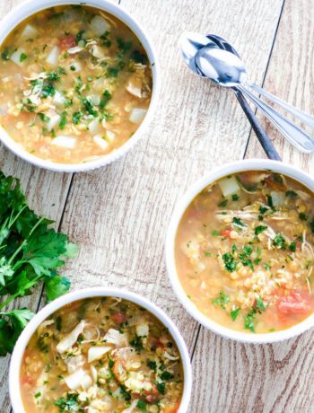 Red Lentil Soup with Chicken and Turnips
