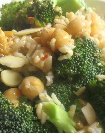 Broccoli and Chickpea Rice Salad