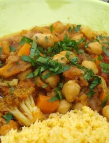 Moroccan chickpea and lentil stew