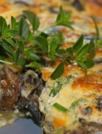 Frittata with Mushrooms, Thyme, and Parmigiano Cheese