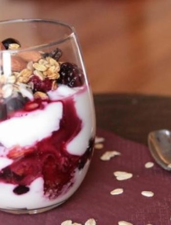 Mixed Berry Yogurt with Almonds
