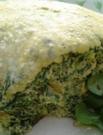 Fluffy frittata with spinach