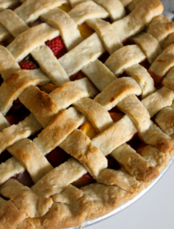 Strawberry Peach Pie with Sage and Honey