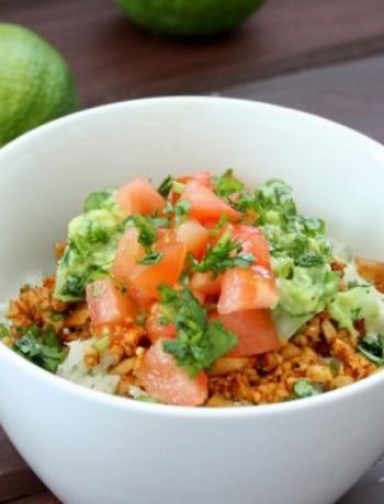 Vegan Taco bowls with Cilantro Lime Cauliflower Rice