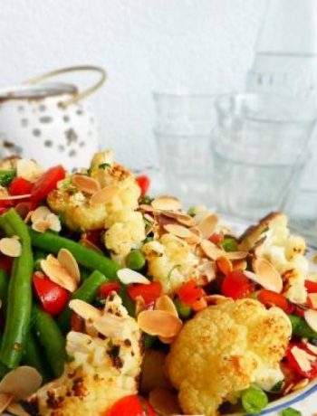 Roast Cauliflower Salad with Green Beans and Cherry Tomatoes