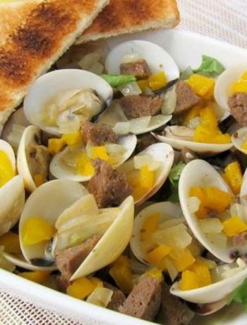 Steamed Clams In Wine and Chorizo