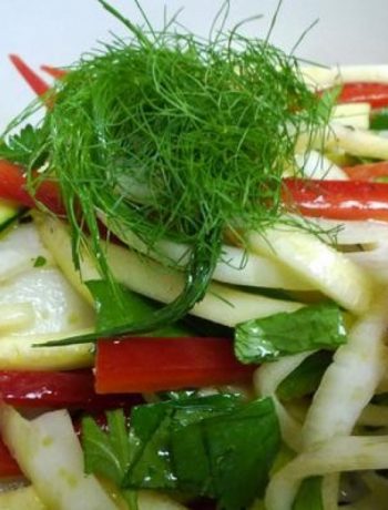Cold Fennel and Zucchini Noodle Side Salad