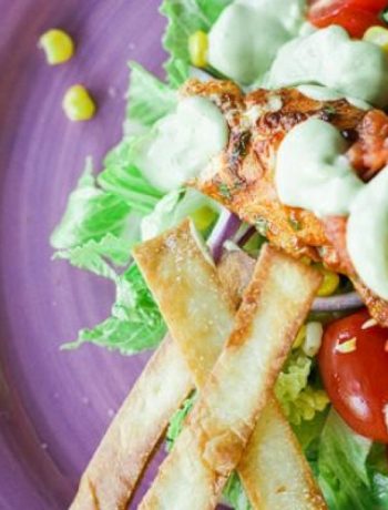 Healthy & Spicy Fish Taco Salad