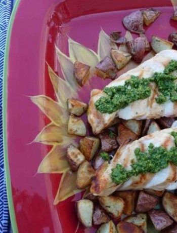 Grilled Chicken With Spinach-Chive Pesto