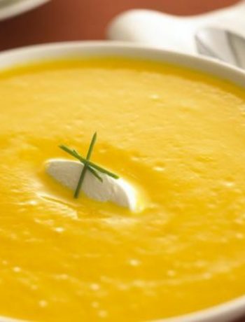 Butternut Squash Soup with Fresh Goat Cheese