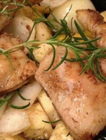 Roast Chicken with Apples and Rosemary