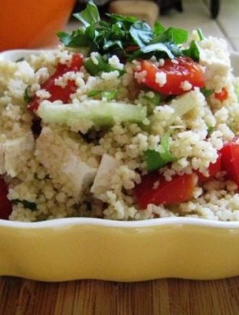 Cous Cous Tofu Salad With Creamy Herb Dressing