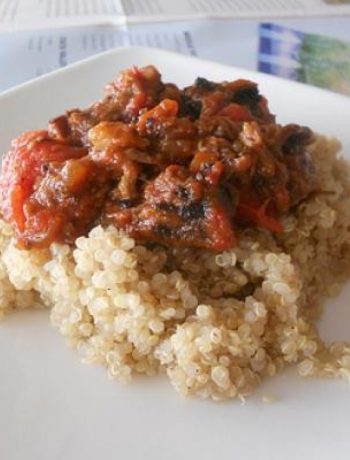 Beef and Tomato Curry Over Quinoa