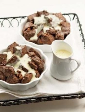 Chocolate-Walnut Bread Pudding