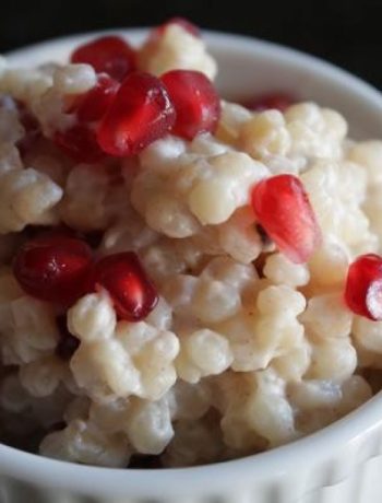 Coconut Israeli Couscous Studded With Pomegranate