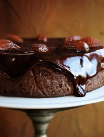 Chocolate-Date Cake with Chocolate Sticky Toffee Glaze