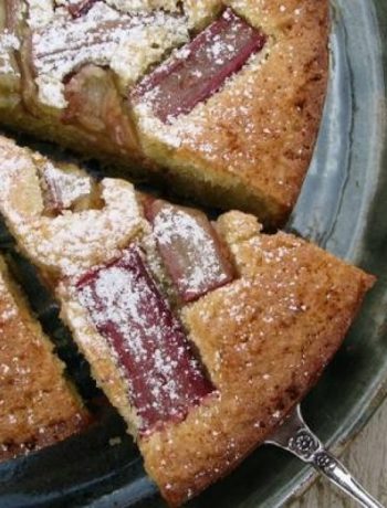 Gluten-Free Rhubarb, Lemon and Almond Cake
