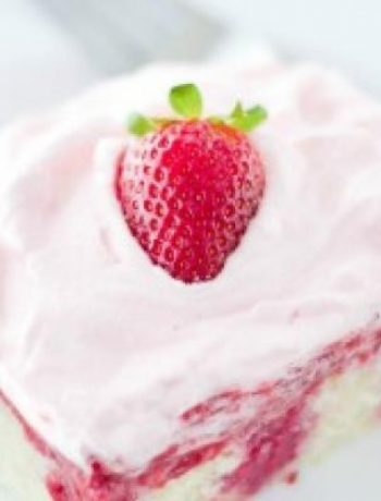 Real Strawberry Poke Cake