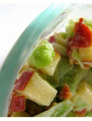 Kohlrabi Salad With Apple, Bacon, and Snow Peas