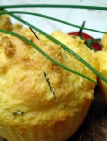 Savory corn and chives muffins