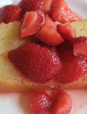 Ricotta Orange Pound Cake With Amaretto Strawberries