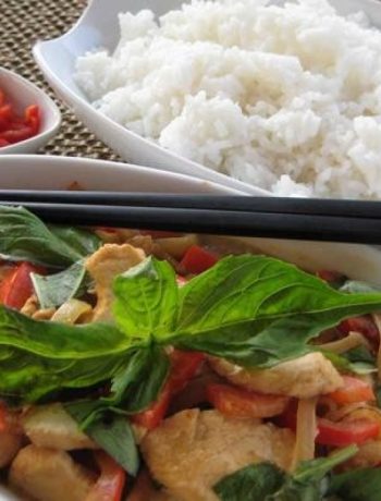 Thai Basil Chicken With Green Curry