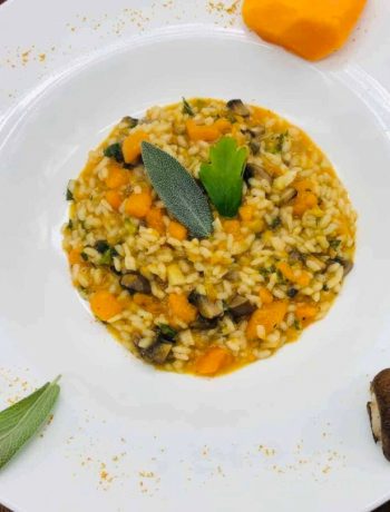 One-Pan Butternut Squash Risotto with Mushrooms
