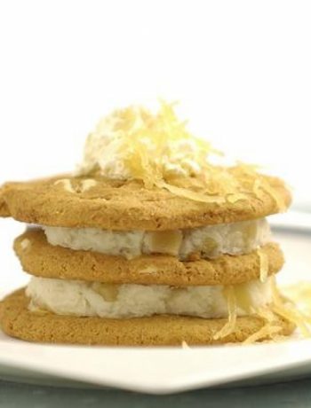 Ginger Ice Cream Cookie Stack