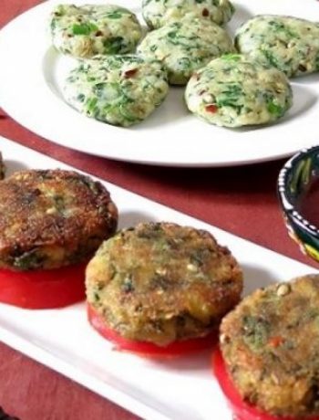 Gingery spinach and potato patties