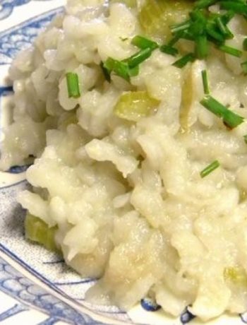 Celery Apple Risotto With Crispy Pancetta