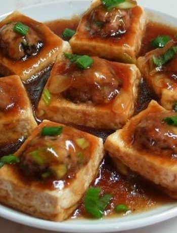 Pan-Fried Stuffed Tofu With Oyster Sauce