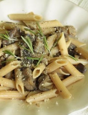 Penne Con Funghi E Melanzane (Penne With Mushrooms and Eggplant)