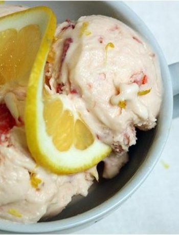 Meyer Lemon & Strawberry Ice Cream