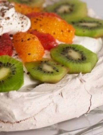 Chocolate Pavlova with Winter Fruit