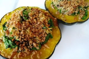 Turkey and Rice Stuffed Acorn Squash