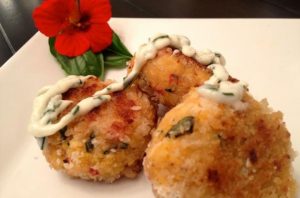 Crab Cake Sliders with Basil Aioli