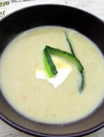 Warm cream of cucumber soup