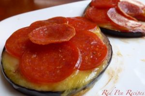 Mini eggplant pizza