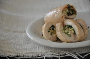 Chicken Roll-Ups With Feta Cheese and Arugula