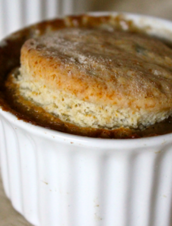 Creamed Sweet Onion with Butter Basil Biscuits